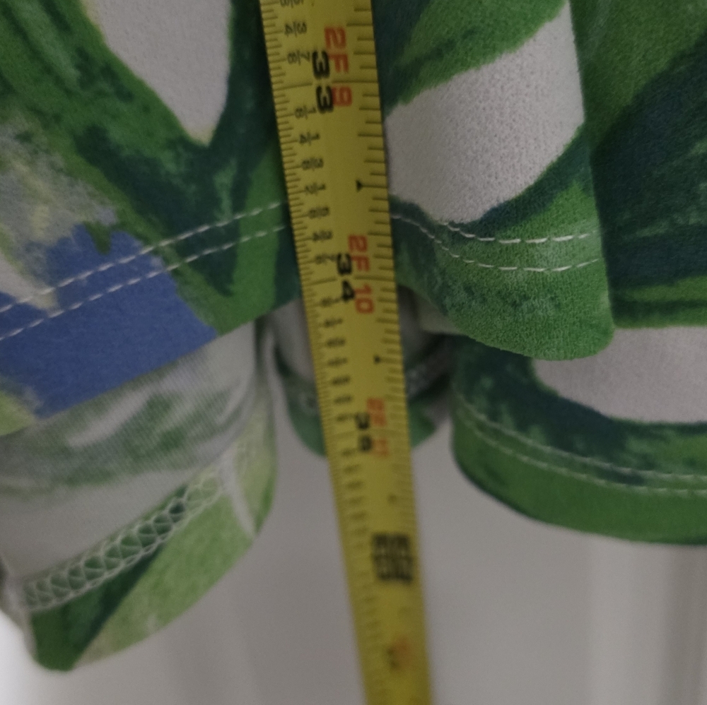 Madden NYC Romper Fit & Flare Green Tropical Leaf Cut Out Halter Boho Summer - Picture 14 of 16